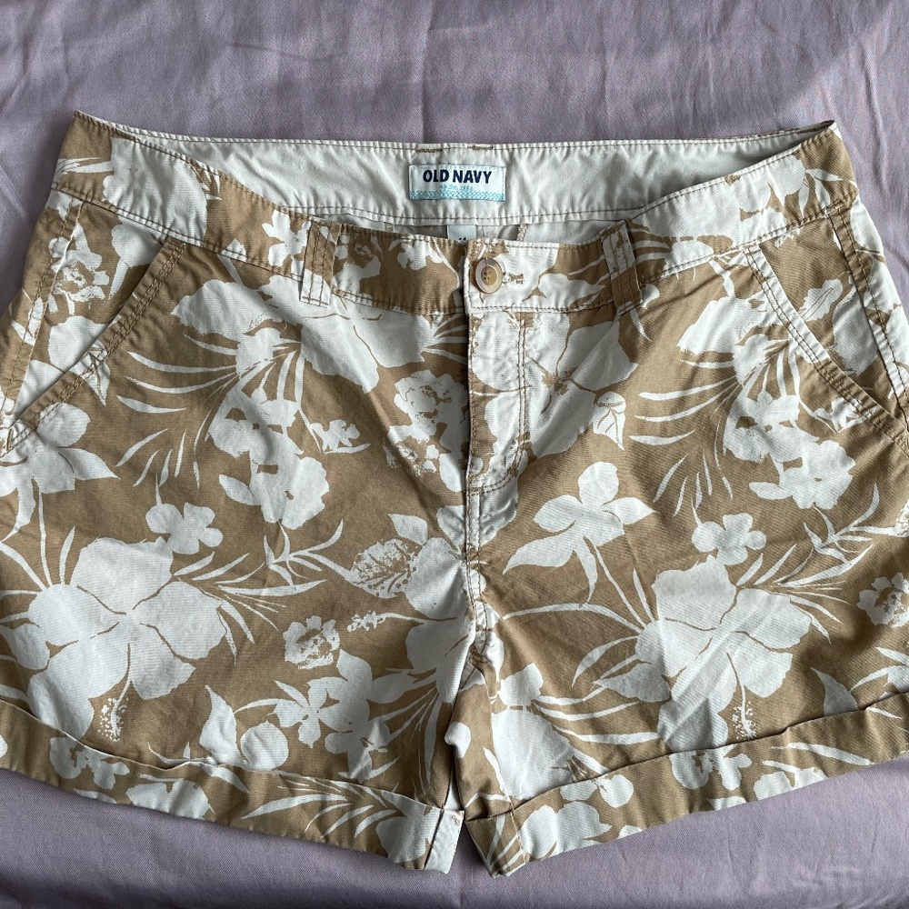 Old Navy chino tropical print shorts